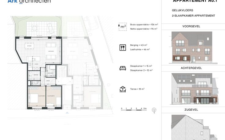 Gelijkvloerse verd. + tuin te koop in Buggenhout
