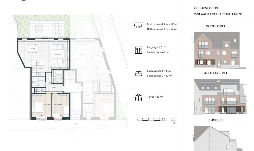 Gelijkvloerse verd. + tuin te koop in Buggenhout